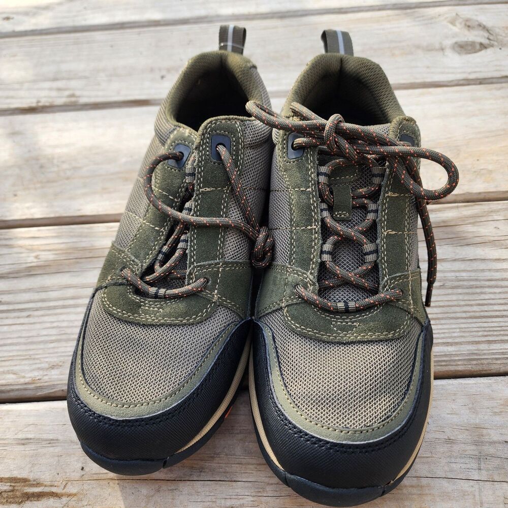 Lands' End Men's Athletic Trail Hiking Shoes Olive Green US 9D EU 42 NWB